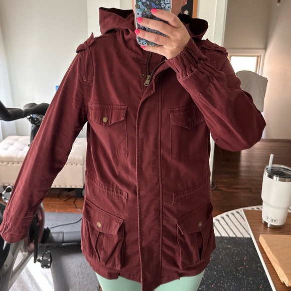 Adorable Spring/Fall Jacket - Maroon Color - Picture 3 of 9